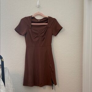 ❤️‍🔥NWT Kali Chocolate Brown Mini Dress